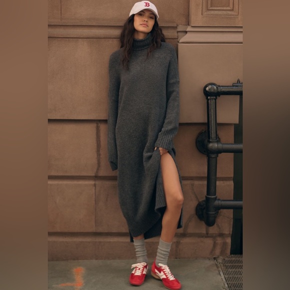 NWT! Anthro Daily Practice Karigan Midi Sweater Dress: Turtleneck Edition ☂️ - Picture 1 of 12